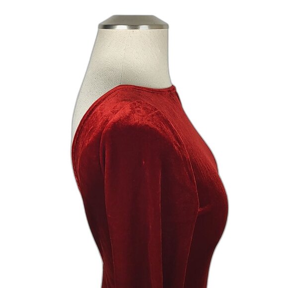 Ellen Tracy Linda Allard Backless Velvet Evening Gown Dress Lined Size Medium - Picture 11 of 14